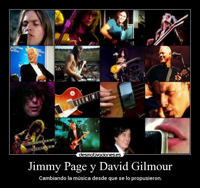 Jimmy Page y David Gilmour Desmotivaciones