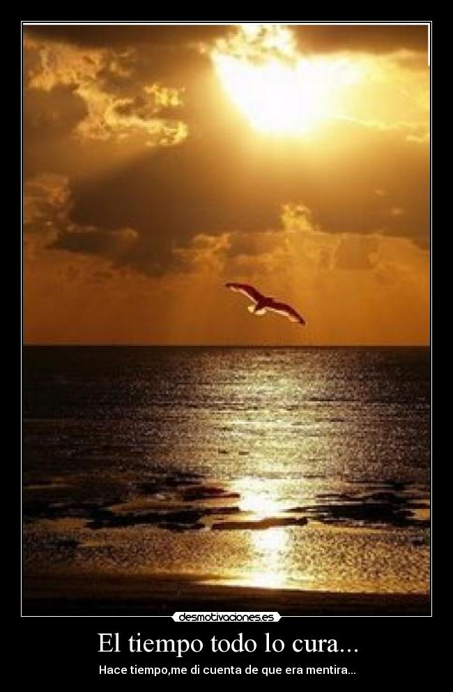 El tiempo todo lo cura... - Hace tiempo,me di cuenta de que era mentira...
