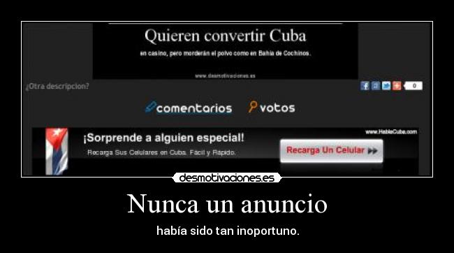 Nunca un anuncio -