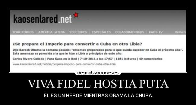 carteles viva fidel hostias clanantifas desmotivaciones