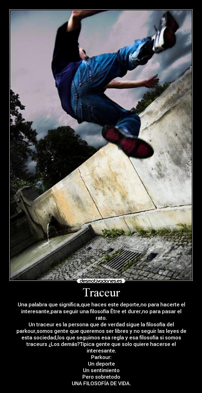 carteles lito96 parkour una filosofia vida desmotivaciones
