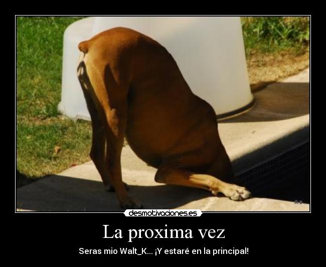 La proxima vez - Seras mio Walt_K... ¡Y estaré en la principal!