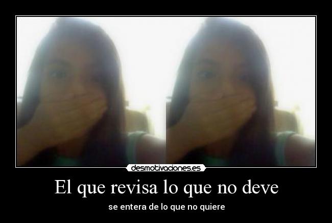 El que revisa lo que no deve -