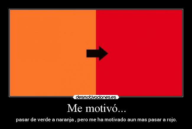 Me motivó... -