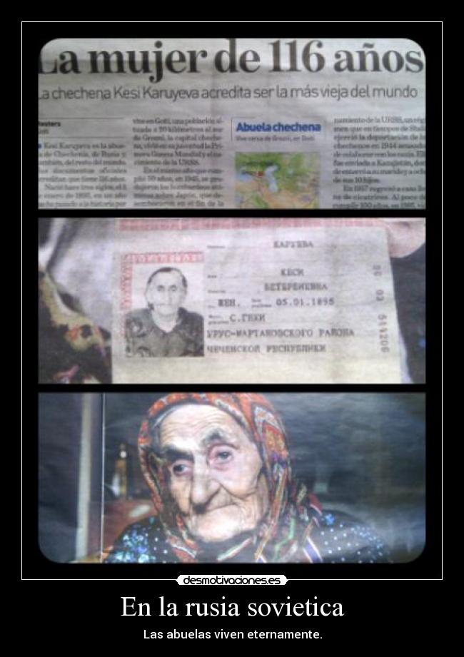 En la rusia sovietica - Las abuelas viven eternamente.