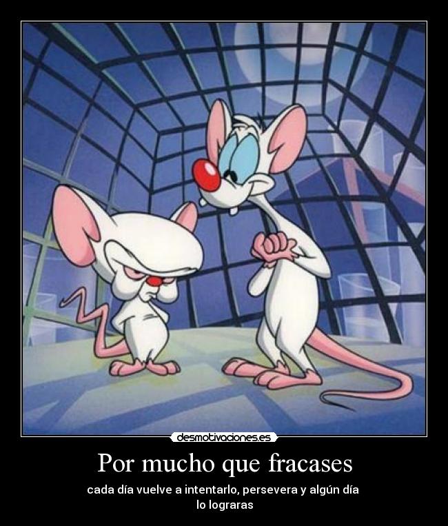 carteles pinky cerebro desmotivaciones