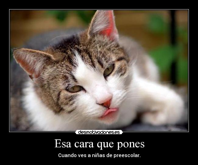 Esa cara que pones - Cuando ves a niñas de preescolar.