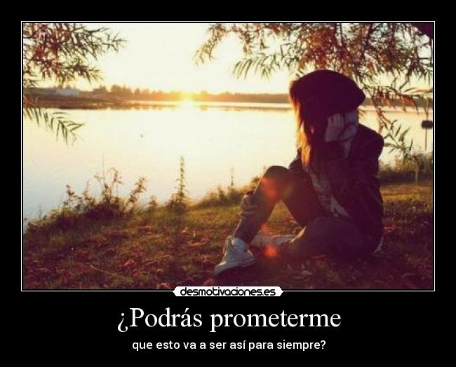 ¿Podrás prometerme - 