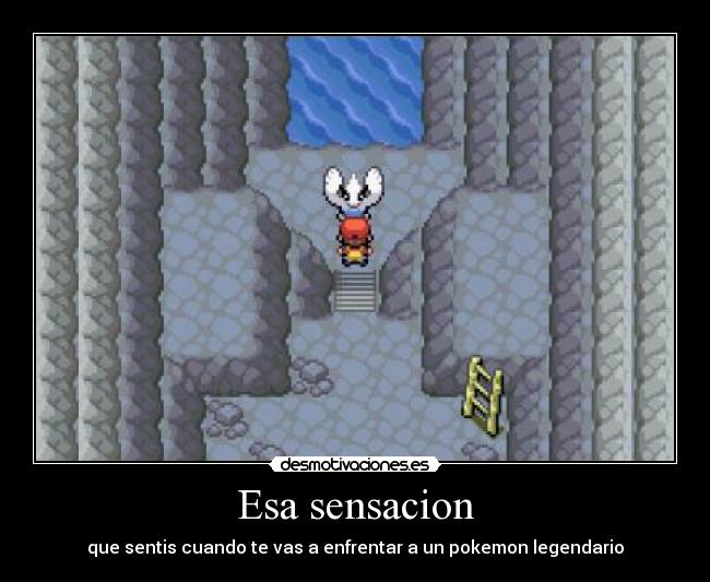 Esa sensacion - que sentis cuando te vas a enfrentar a un pokemon legendario