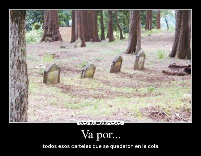 Va por... - todos esos carteles que se quedaron en la cola