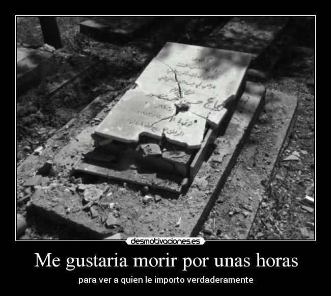 Me gustaria morir por unas horas -