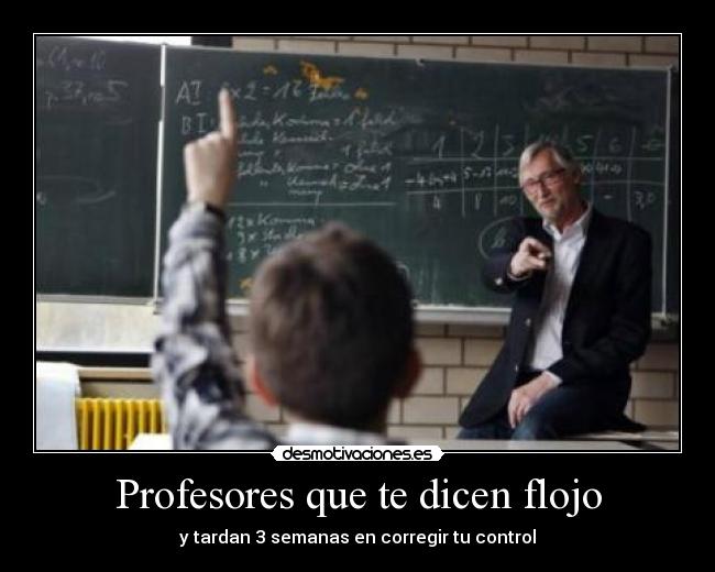 Profesores que te dicen flojo - 