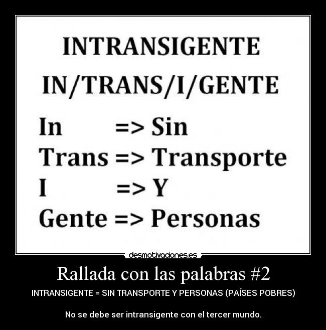 Rallada con las palabras #2 -