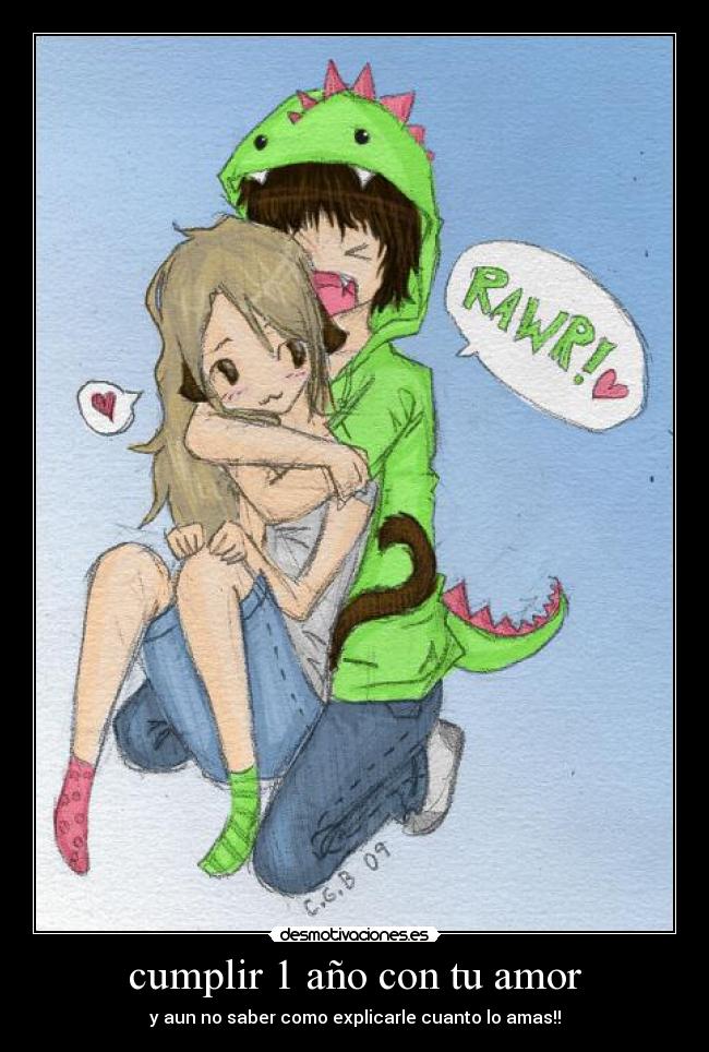 cumplir 1 año con tu amor -