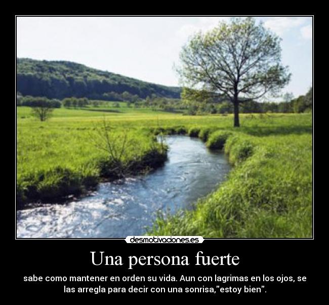 Una persona fuerte -