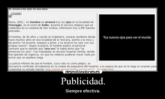 Publicidad. - Siempre efectiva.