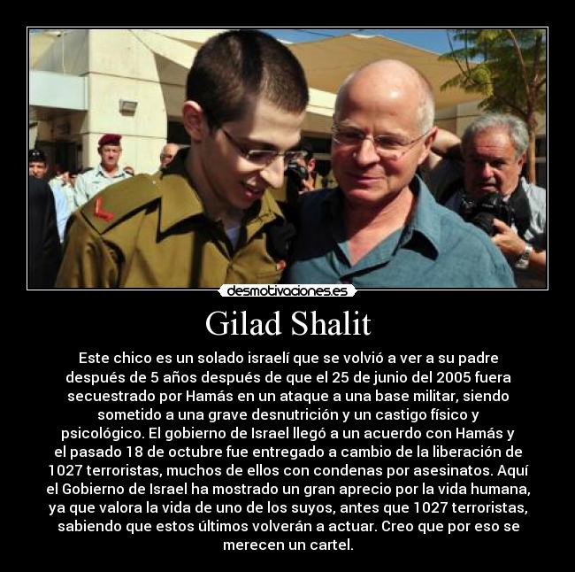 carteles gilad shalit guilad schalit secuestro hamas desmotivaciones