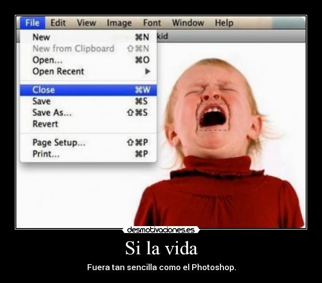 Si la vida - Fuera tan sencilla como el Photoshop.