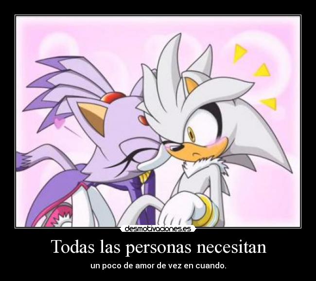 carteles silver the hedgehog blaze cat silvaze desmotivaciones