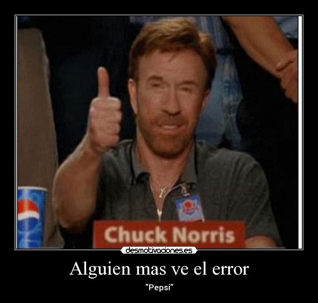 Alguien mas ve el error - Pepsi