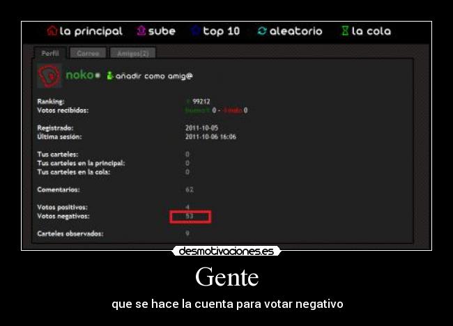 Gente - que se hace la cuenta para votar negativo