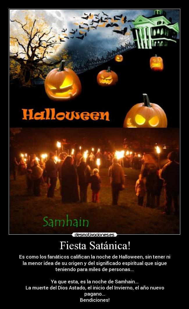 carteles fiesta halloween samhain wicca pagano fiesta ignorancia espiritualidad desmotivaciones