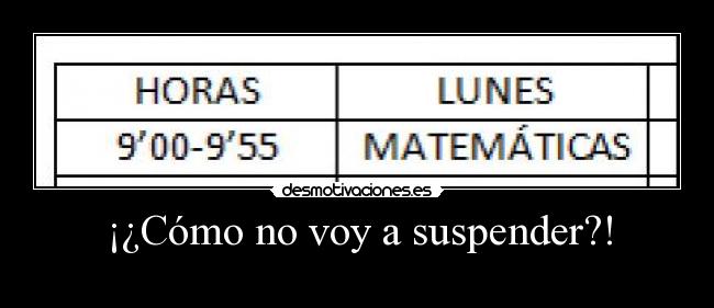 ¡¿Cómo no voy a suspender?! - 