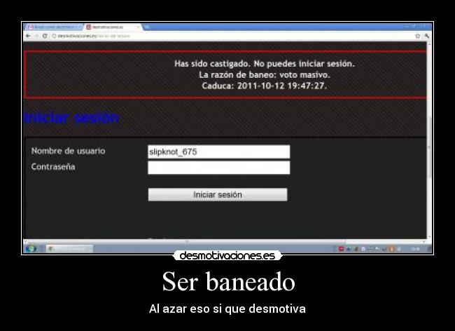 Ser baneado -