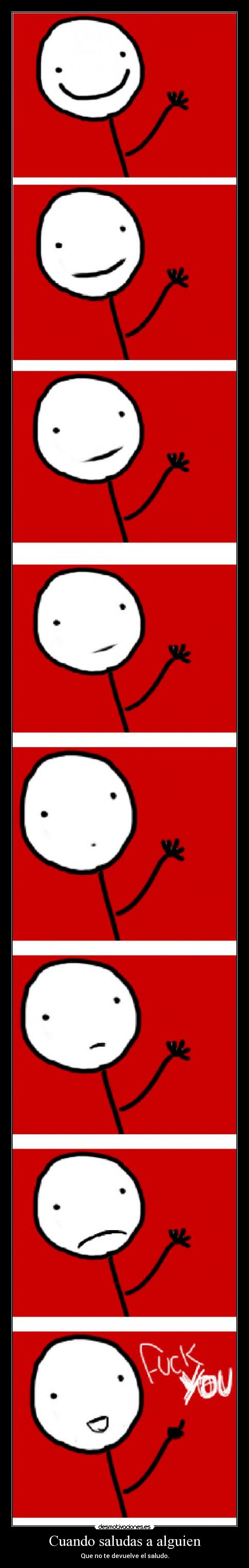 Cuando saludas a alguien -