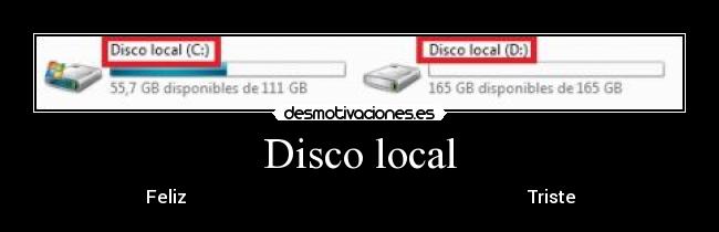 Disco local - Feliz                                                                             Triste