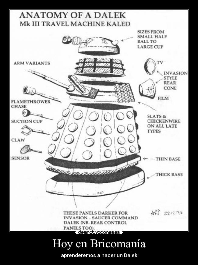 Hoy en Bricomanía - aprenderemos a hacer un Dalek