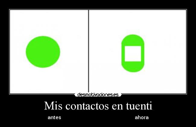 Mis contactos en tuenti - antes ahora
