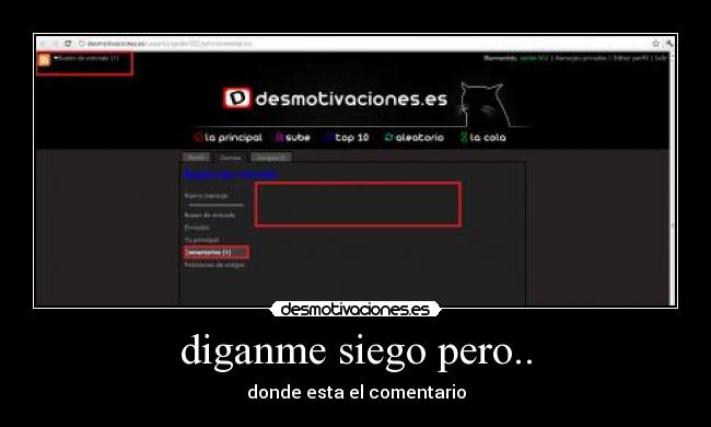 diganme siego pero.. - donde esta el comentario