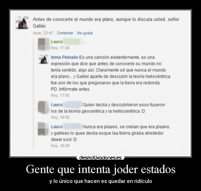 Gente que intenta joder estados - y lo único que hacen es quedar en ridículo