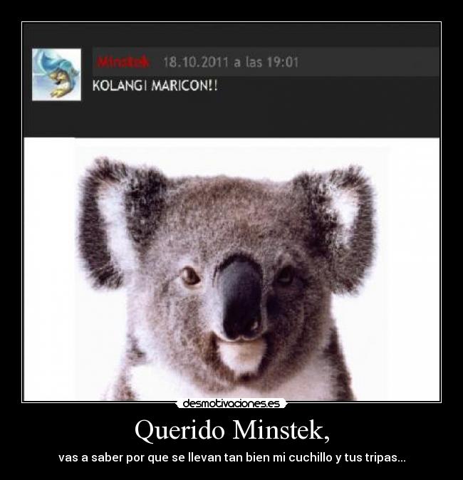 Querido Minstek, -