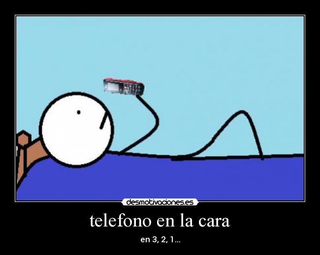 telefono en la cara -