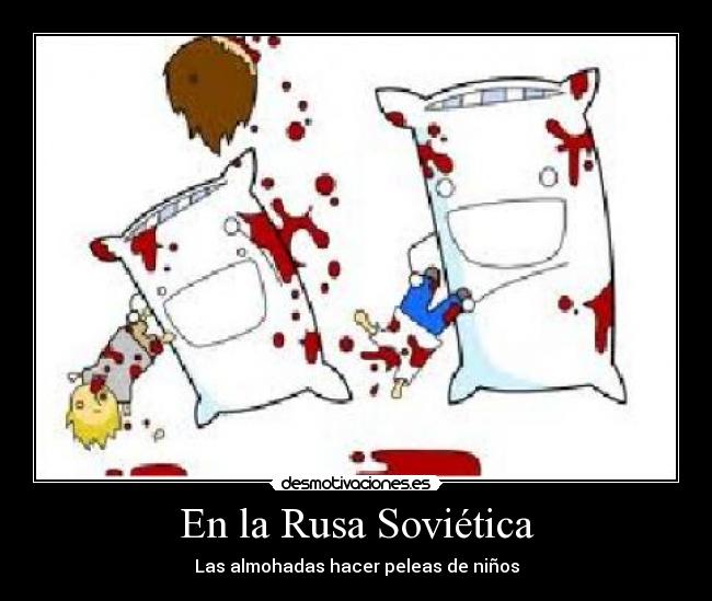 En la Rusa Soviética - Las almohadas hacer peleas de niños