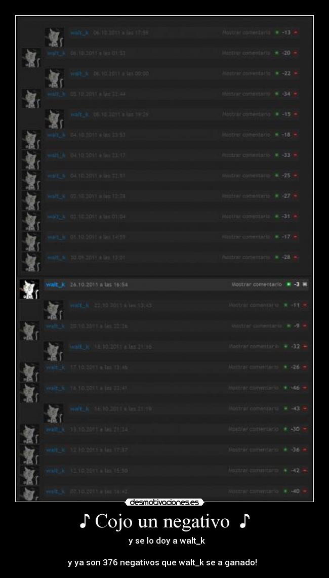♪ Cojo un negativo ♪ -