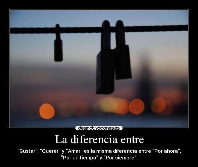 La diferencia entre - 
