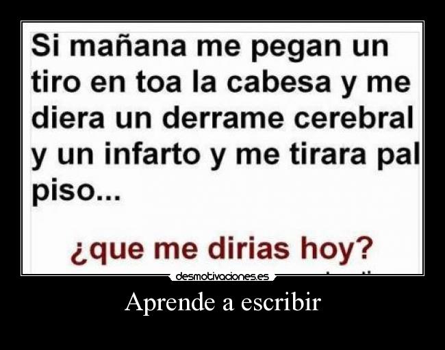 Aprende a escribir -