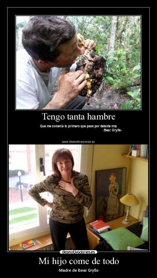 Mi hijo come de todo -