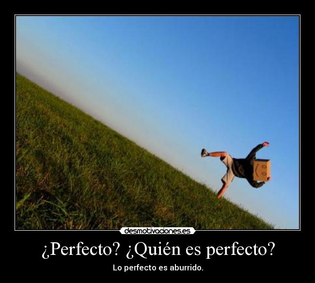 ¿Perfecto? ¿Quién es perfecto? - 