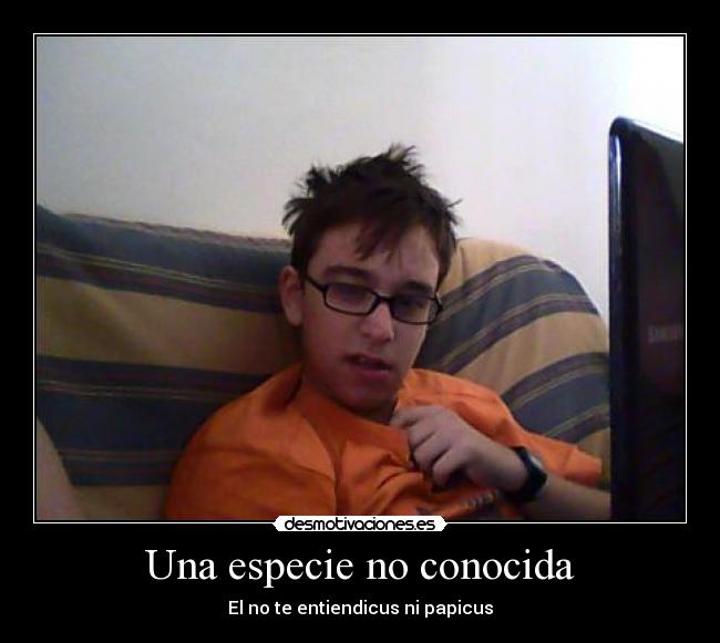 Una especie no conocida - El no te entiendicus ni papicus