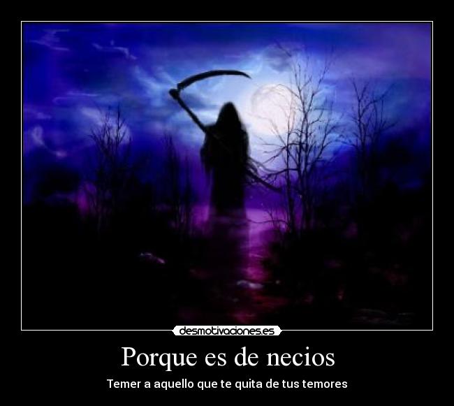 Porque es de necios - Temer a aquello que te quita de tus temores