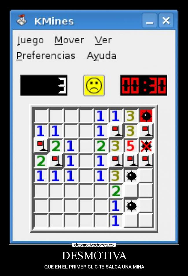 DESMOTIVA - QUE EN EL PRIMER CLIC TE SALGA UNA MINA