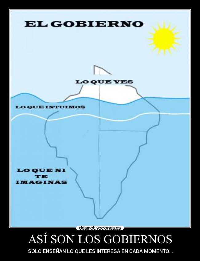 ASÍ SON LOS GOBIERNOS - SOLO ENSEÑAN LO QUE LES INTERESA EN CADA MOMENTO...