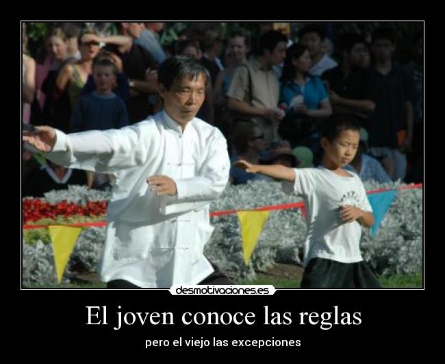 El joven conoce las reglas - 