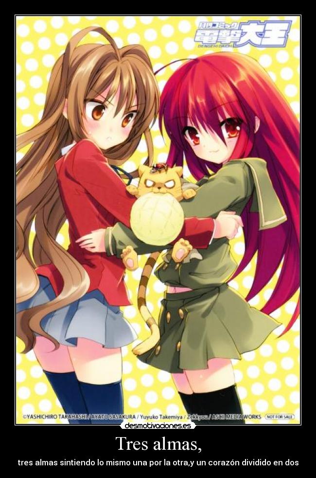 carteles shakugan shana anime amor amar dos personas vez desmotivaciones