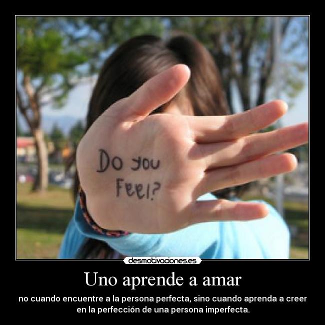 Uno aprende a amar -