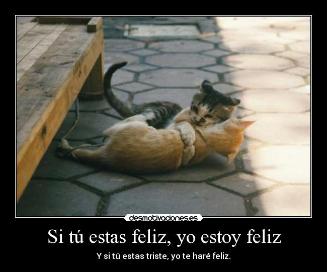 Si tú estas feliz, yo estoy feliz -
